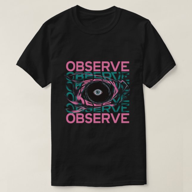 Camiseta Observar - Olhos Surreais e Abstrato | (Frente do Design)