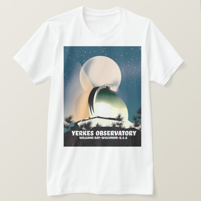Camiseta Observatório Yerkes Williams Bay, Wisconsin, EUA, (Frente do Design)