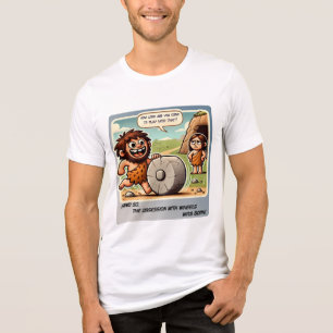 Camiseta Obsessão Caveman Wheel   Quadrinhos Pré-Históricos
