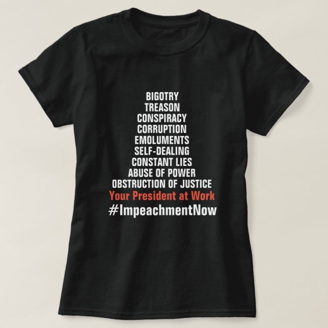 Camiseta Obstrução à corrupção da colusão de traição (Frente do Design)
