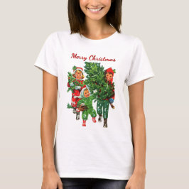 Camiseta Obtendo a árvore de Natal