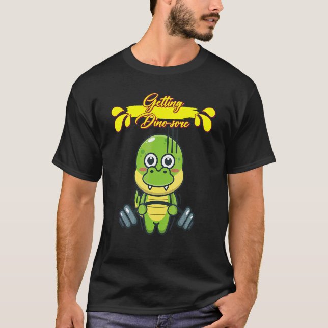 Camiseta Obtendo Piada Sarcástica de Dino Sore (Frente)