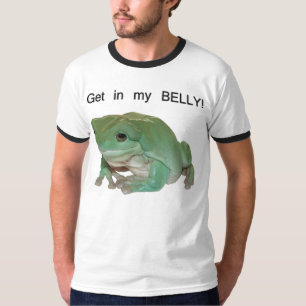 Camiseta Obtenha em minha BARRIGA! - Sapo de árvore do