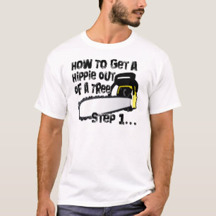 Camiseta Obtenha hippys fora de suas árvores