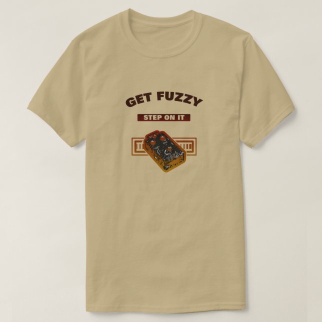 Camiseta Obtenha o felpudo - etapa nele Sunburst de Brown (Frente do Design)