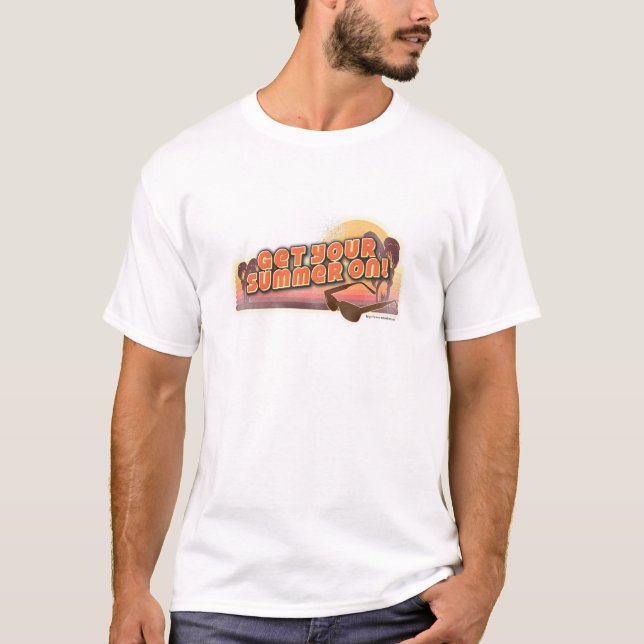 Camiseta Obtenha seu estilo de verão na Viagens vintage (Frente)