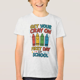 Camiseta Obtenha Seu Lápis No Primeiro Dia De Aula Dos Meni
