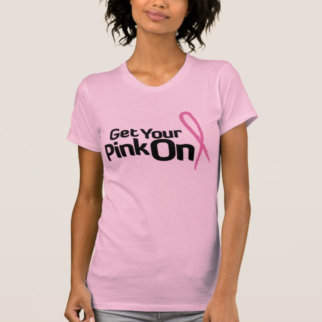 Camiseta Obtenha seu rosa em (Tanque-Dianteiro somente) (Frente)