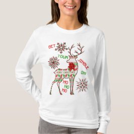 Camiseta Obtenha seu tinir na camisola feia do Natal