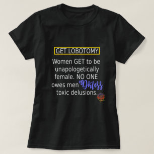 CAMISETA OBTENHA UMA CITAÇÃO CRISTÃ FEMINISTA DE LOBOTOMY