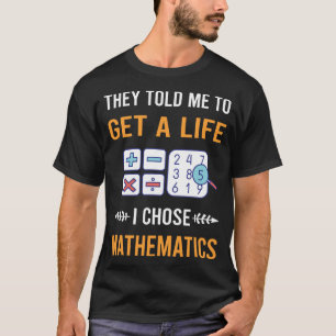 Camiseta Obtenha Uma Vida Matemática Matemática Matemáticas