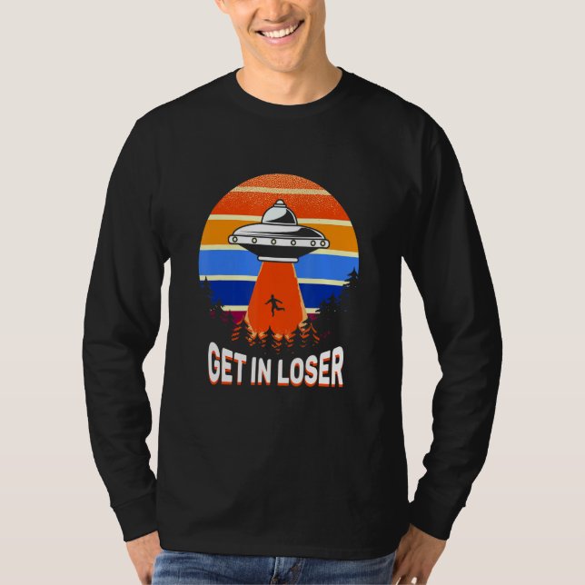 Camiseta Obter Conspiração de Rapto de Aliens Perdidos (Frente)