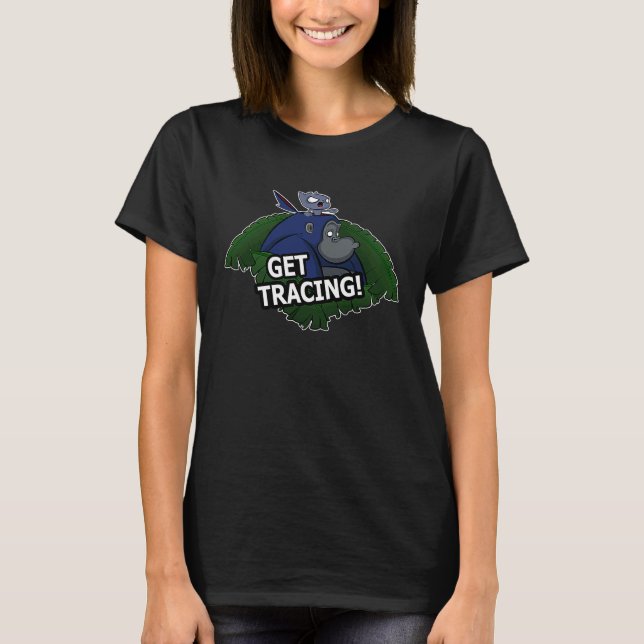 Camiseta Obter Rastreamento Gorila e Gato (Frente)