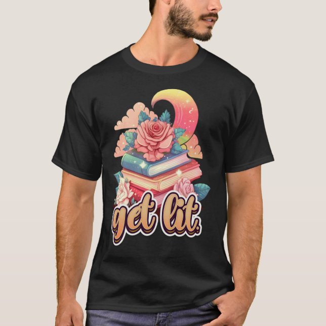 Camiseta Obter worm de Livro Lit e Ventiladores de Livro 1 (Frente)