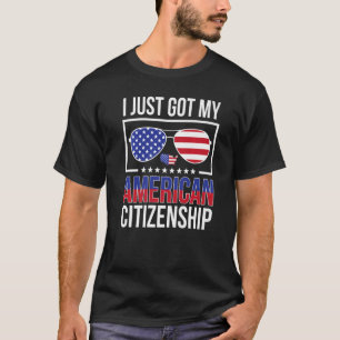 Camiseta Obtive Minha Cidadania Americana Novo Cidadão Amer