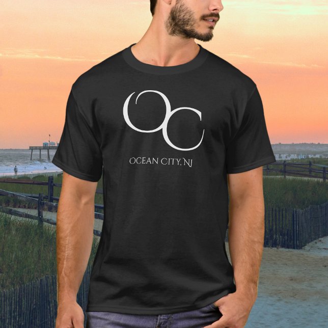 Camiseta OC Ocean City, NJ Jersey Shore Beach (Criador carregado)