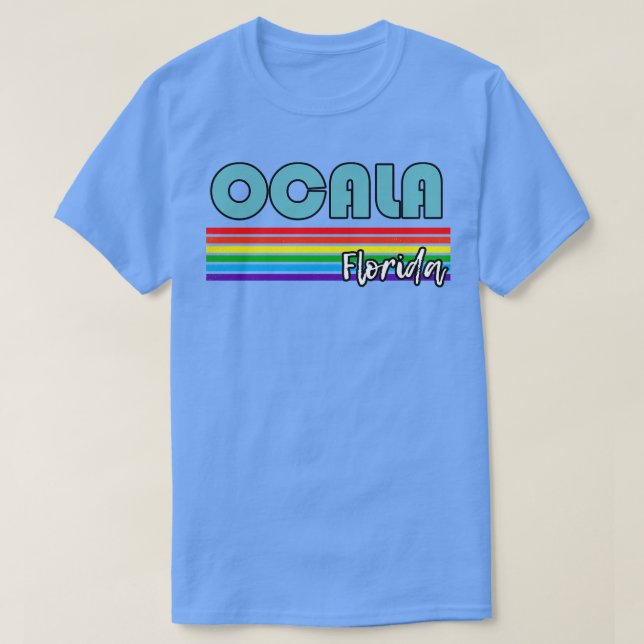 Camiseta Ocala Florida Pride Ocala LGBT Gift LGBTQ Suportad (Frente do Design)