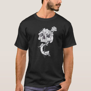 Camiseta Occult Cat Moonrose Gótico Witchcraft Gothic O