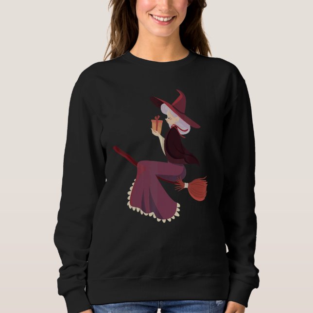 Camiseta Occult Magic Witch Flying Broom (Frente)