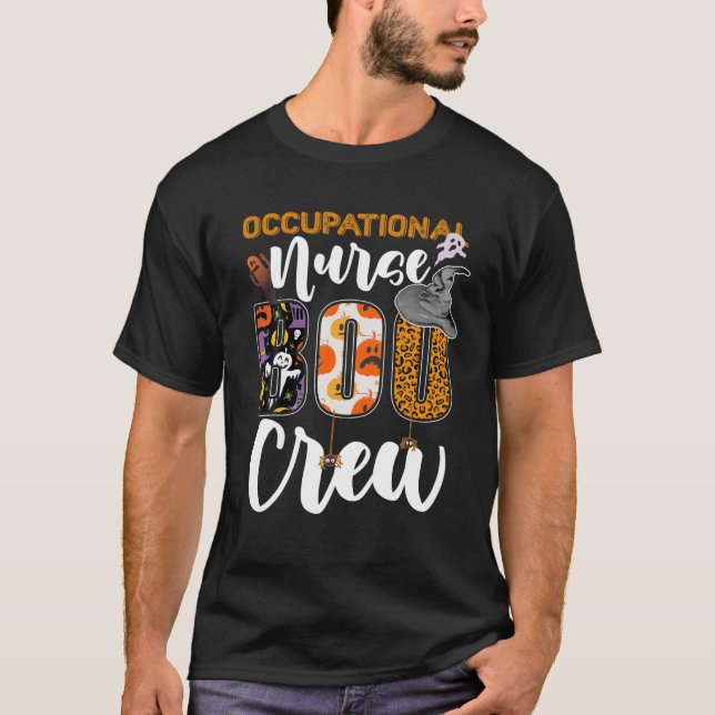 Camiseta Occupational Nurse Boo Crew Halloween Matching (Frente)