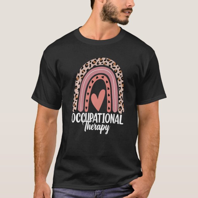 Camiseta Occupational Therapy OT Therapist OT Month Leopard (Frente)