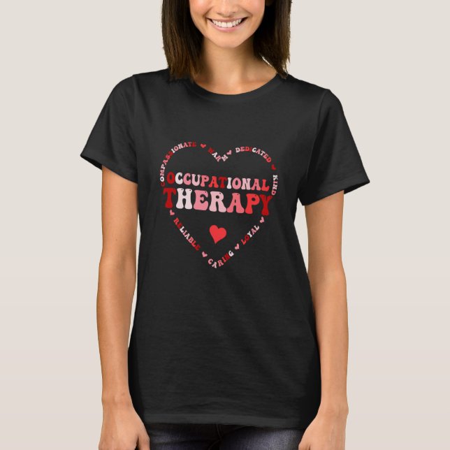 Camiseta Occupational Therapy Squad Assistant Valentines Da (Frente)