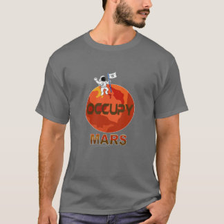 Camiseta Occupy Mars Comic - espaçex - planeta espacial T-S