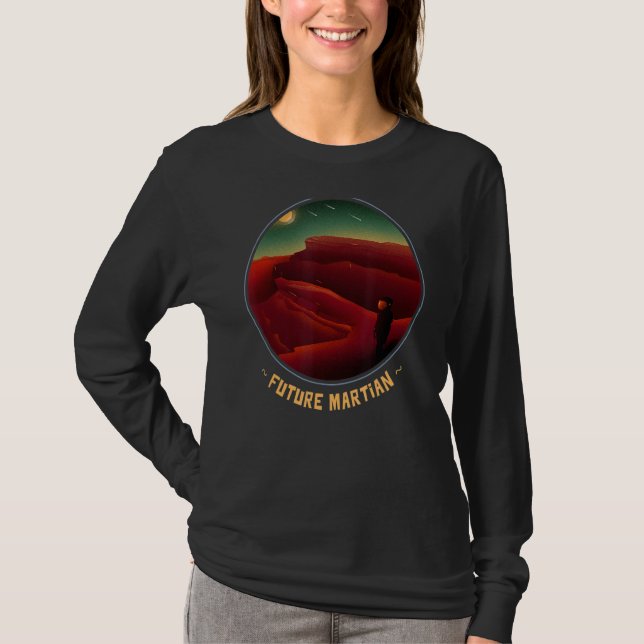Camiseta Occupy Mars Future Martian Explorer Rocket To Oute (Frente)