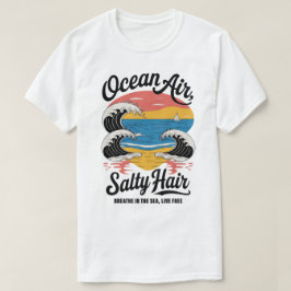 Camiseta Ocean Air Saly Hair Surf Beach Design