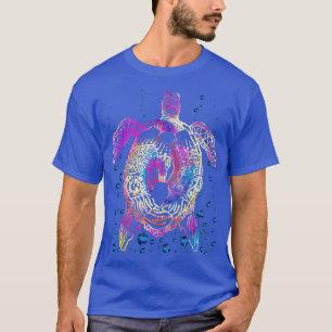 Camiseta Ocean Animal Tie Dye Tribal Sea Animal Maori Turtl