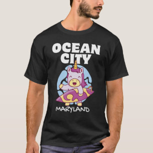 Camiseta OCEAN CITY MARYLAND Vintage Surf Retro Unicorn Sur
