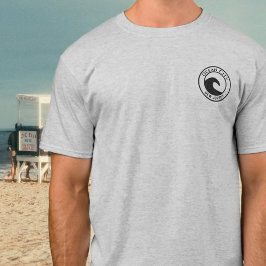 Camiseta Ocean City NJ Black Ocean Wave Circ Design