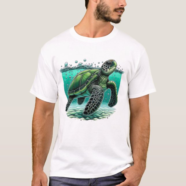 Camiseta 🌊 Ocean Explorer Sea Turtle 🐢 (Frente)