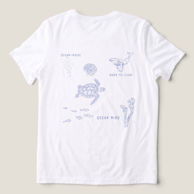 Camiseta Ocean Mind – Nascido para Flutuar (Verso do Design )