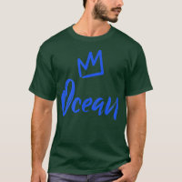 Ocean the King Blue Crown & Name for Men Called O