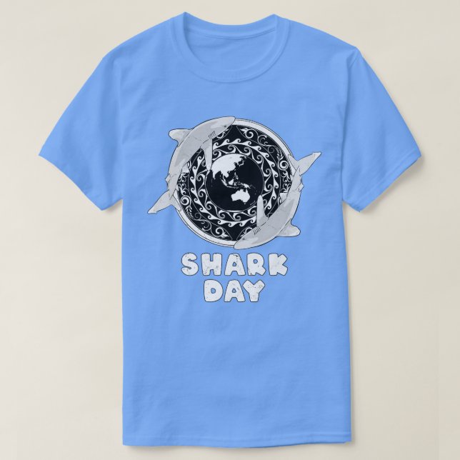 Camiseta Oceânica Whitetip Shark Day (Frente do Design)