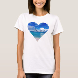 Camiseta Oceano Azul e Céu Noiva Tanque de ❤️