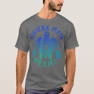 Camiseta Oceano Azul Tribal Riviera Maya Tartaruga Marinha 
