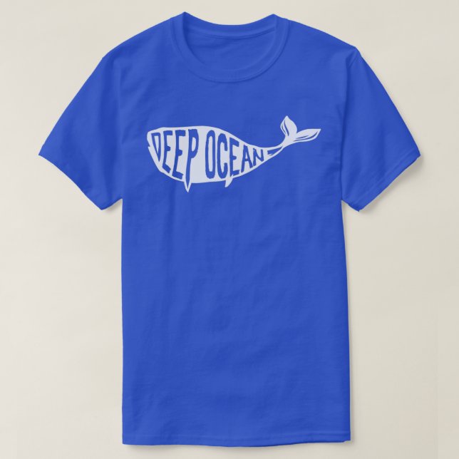 Camiseta Oceano de Baleia de Mergulho (Frente do Design)