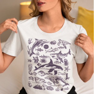 Camiseta Oceano Maravilhas - Vintage Sea Life