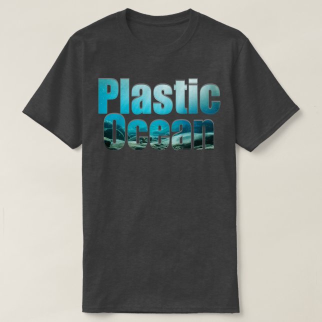 Camiseta Oceano Plástico (Frente do Design)