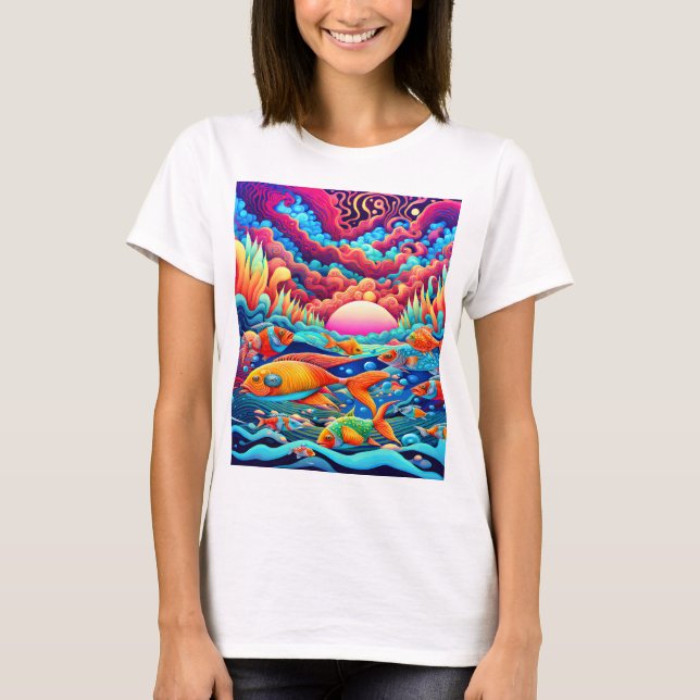 Camiseta Oceano Psicodélico (Frente)