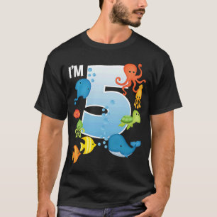 Camiseta Oceano Ver Submarino Com 5 Anos De Idade Sob O Mar