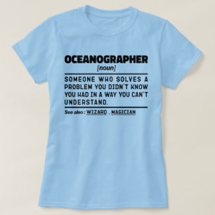 Camiseta Oceanógrafo Noun Scientist Ocean Worker