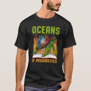Camiseta Oceanos de Possibilidades de Leitura Bibliotecária
