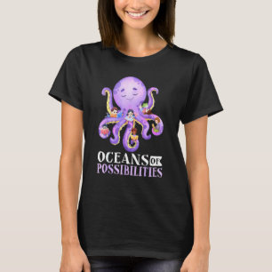 Camiseta Oceanos De Possibilidades De Leitura Bibliotecária