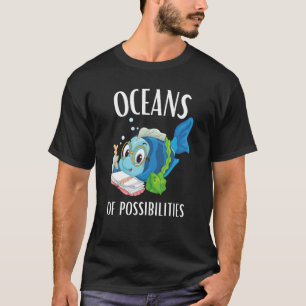 Camiseta Oceanos de possibilidades de leitura de verão em T