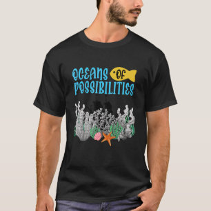 Camiseta Oceanos De Possibilidades Leitura De Coral De Verã