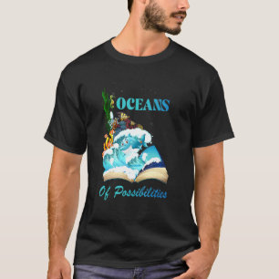 Camiseta Oceanos De Possibilidades Peixes Animais Do Mar Re