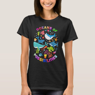 Camiseta Oceanos De Verão De Possibilidades De Leitura De A